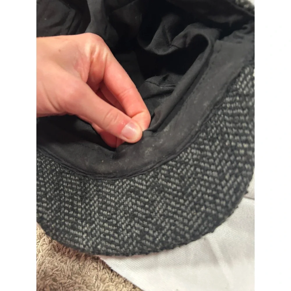 Y2K Wool Blend Newsboy Cap Bow Cadet Military 2000s Fall Preppy Chic Hat
